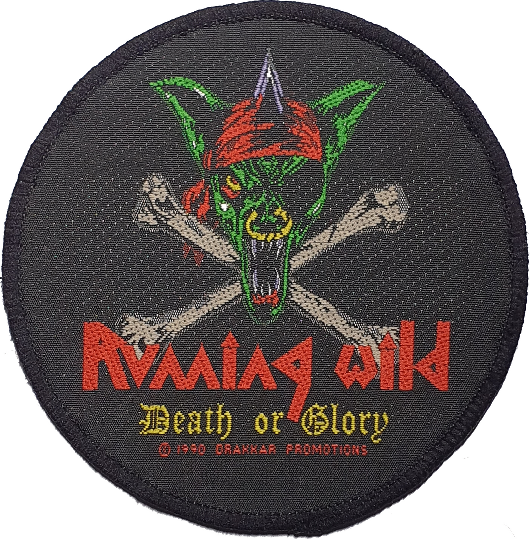 Running Wild - Death or Glory 1990 Circle Patch